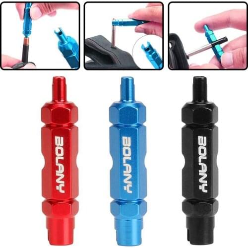 Bicycle Tire Nozzle Valve Core Wrench Multifunctional Valve Core Tool Double-head Portable Removal Disassembly Spanner