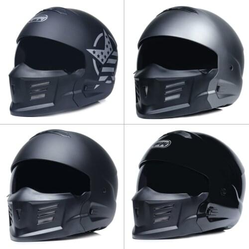 Vintage Scorpion Full Face Half Face Motorcycle Helmet Summer Spring Combination Off Road Motocross Helmet Cascos Capacete