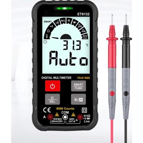 ET8132 Intelligent High Accuracy Digital Multimeter AC DC Voltage Current Resistance Frequency Capacitance Meter