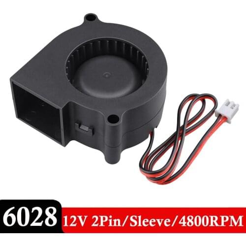 10 PCS Lot Gdstime 60x28mm 60mm DC 12V 2Pin Radiator Blower Fan 6028 6cm Brushless Turbo Cooling Fan Exhaust Cooler 4800RPM