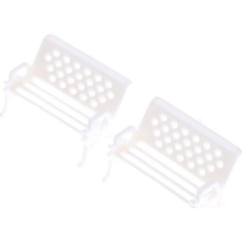 2pcs Mini Resin Stool Chair Bench Withe Dolls House Miniature Garden Furniture Accessories Gift Craft Ornament For Home Decor