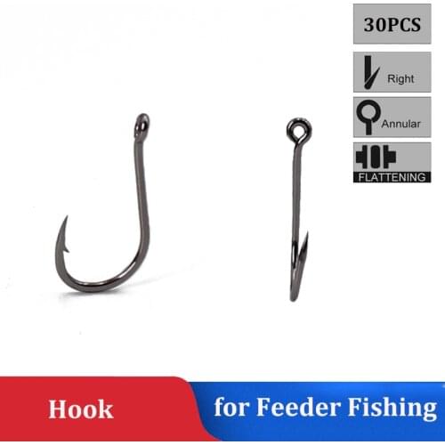 30PCS Feeder Fishing Hook Carp Fishing Hooks High Carbon Steel Fishhooks Method Feeder Fishing Accessories for Fishing