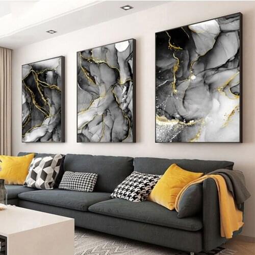 DIY Diamond Painting Abstract golden gray texture art Diamond Mosaic Full Drill Square round Cross Stitch Handmade 3 pcs A2030