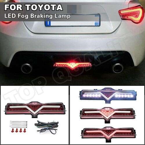 Car Flashing White LED Rear Fog Light Red LED Brake Reverse Tail Lamp Kit For Subaru BRZ Toyota GT86 Scion FR-S 2013-2020