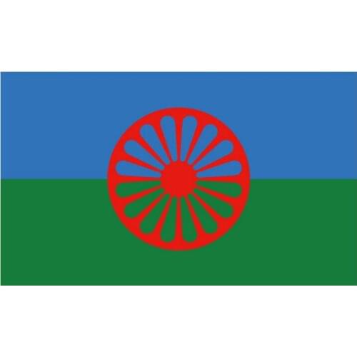 Free shipping xvggdg custom flag 90*150cm Rom Gypsy Flag Of The Romani People Polyester flag