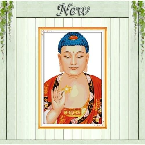 Blessing Buddhism mascot decor painting counted print on canvas DMC 11CT14CT Chinese Cross Stitch kits needlework Sets embroider