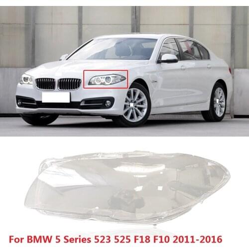 CAPQX 1PC For BMW 5 Series F10 F18 520 523 525 535 530 2010-2015 Front Headlamp Headlight Lamp coverLampshade Shade Shell Cover