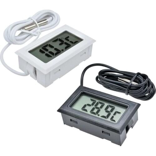 Mini 1M Line Cable LCD Digital Water Thermometer Meter Hygrometer Temperature Indoor Fish Tank Waterproof Sensor Humidity Gauge