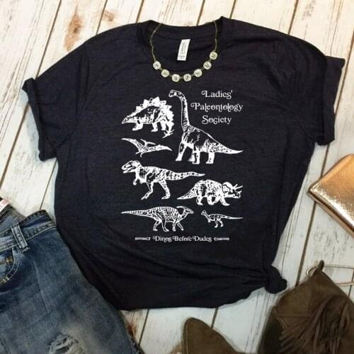 Calelinka Jurassic Dinosaur Print T shirts For Ladies Vintage Style Graphic Short SleeveTees Summer Loose Cotton 80s 90s Shirts