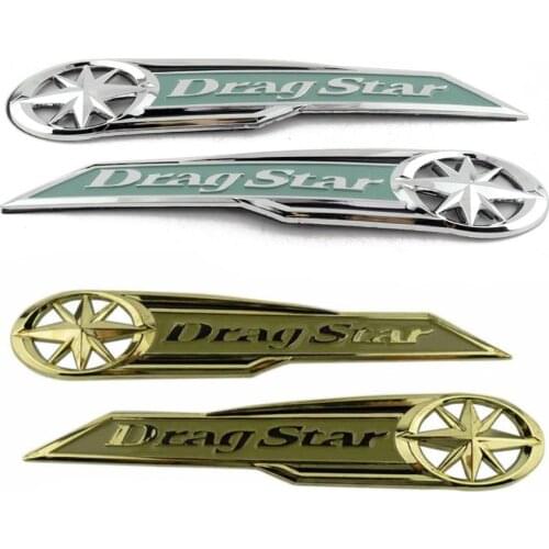 Motorcycle Chrome 3D Gas Fuel Tank Badge Emblem Decals Stickers For Yamaha Dragstar V-star XVS XV 400 650 XV400 XVS400 1100
