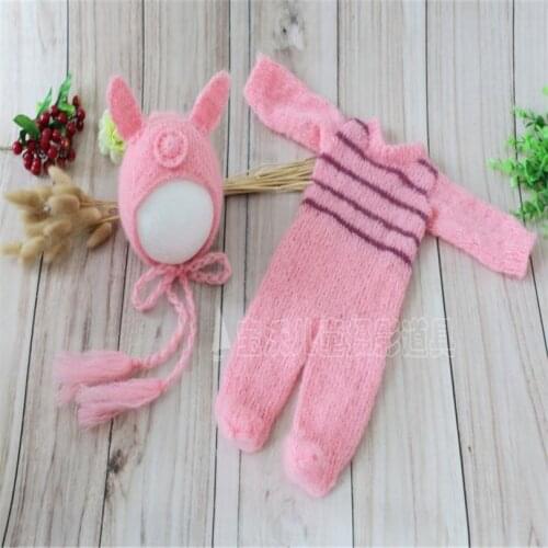 Mohair Newborn Long Slevee Romper Knitted Baby Girl Boy Jumpersuits Baby Outfit Bodysuit Onesie Photograph Prop Christmas Gift