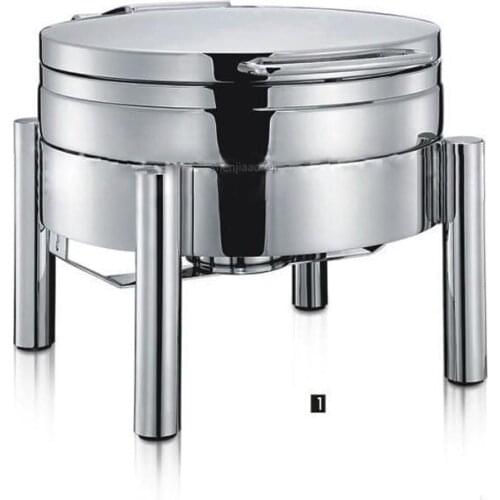 Commercial buffet stove Restaurant food heating holding stove Round-shape hydraulic dining furnace stainless steel/glass lid