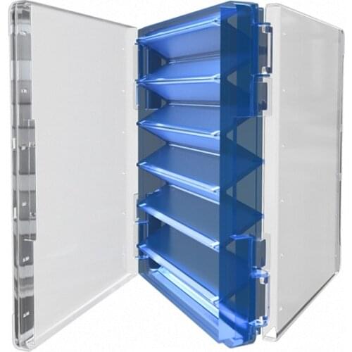 LEDIAO Fishing Box Double Sided 12 Compartments Storage Case Bait Lure Hook Plastic Storage Box Fishing Tackle Tools Accessories