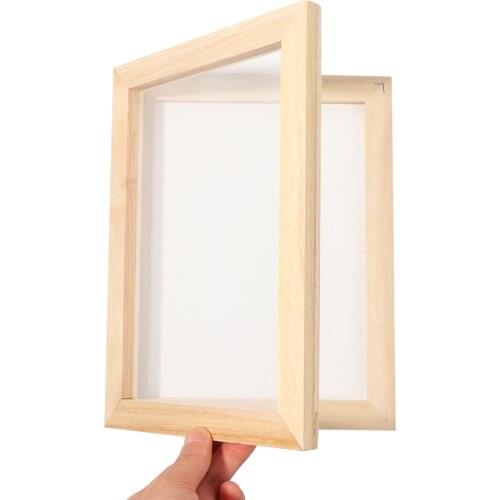 Multi-size Handcraft Gift Wooden Mesh Mold wood Paper Making Mould Frame DIY Papermaking Paper Making Screen