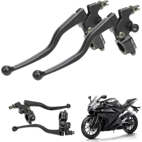 2pcs Motorcycle Brake 22mm Aluminum Alloy Handlebar Front Left and Right Clutch Lever Cable Front Brake Clutch Lever Accessories