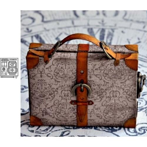 2021 New Briefcase Bag Tote Metal Cutting Dies Craft Scrapbooking Handmade Knife Mould Blade Punch Stencils Template Model Decor