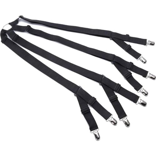 One set Crisscross Adjustable Bed/Fitted Sheet Straps Suspenders Gripper/Holder/Fastener -Keep your bed sheet in place