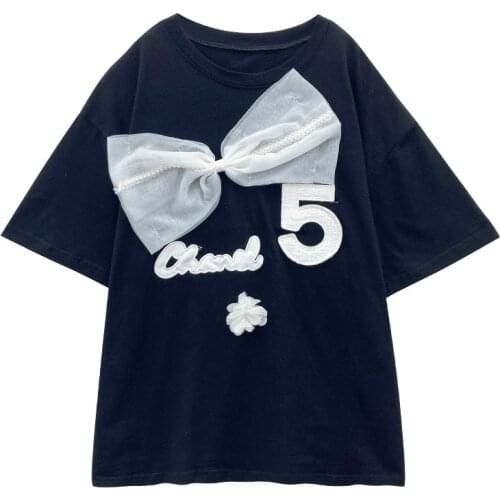 Girls Fashion Bow Dress 8 10 years Summer Tops Cotton Long T-shirt