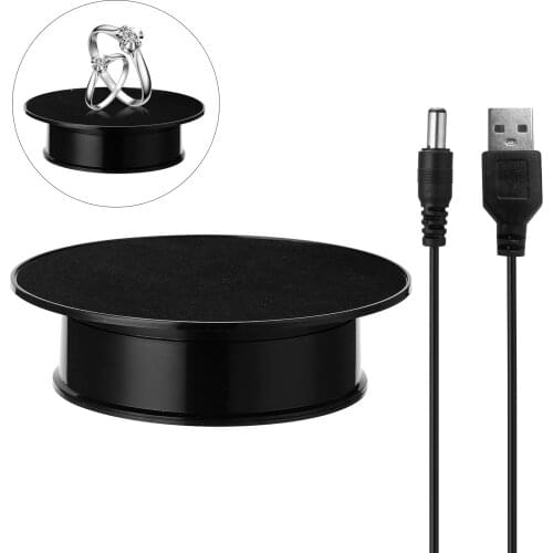 Turntable 360 Degree Electric Rotating Turntable Display Stand for Video Shooting Jewelry Display Rotating Display Turntable