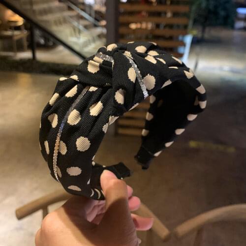Dot Polka Fabric knot Hairband Knotted Headband Hair Accessories