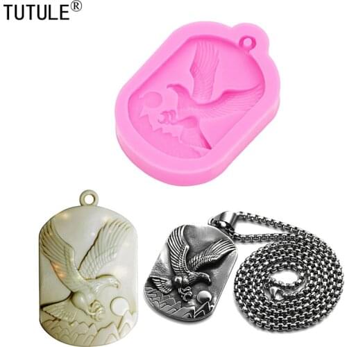 Embossed Eagle Chasing Sun Pendant Mould, Fondant Resin Chocolate cake Mold,Jewellery Making Charm Polymer Clay Necklace mould