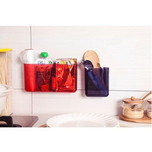1PC DIY Self-adhesive wall shelf organizer storage box kitchen bathroom finishing storage Holders rack accessories OK 0793