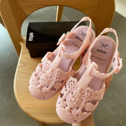 New Fashion Women Flat Summer Sandals Girls Melissa High Quality Hallow Out Roma Sandals Femal Beach Shoes Adult 2021 SM060