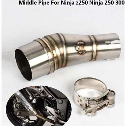 Motorcycle for Kawasaki Ninja Z250 Ninja 250 300 2013-2016 Exhaust Pipe Middle Link Tube Connector Section Pipe