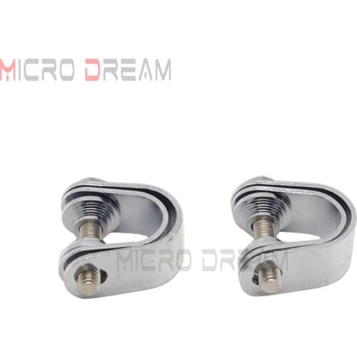 Motorcycle Engine Guard Footpeg U Clamp 1-1/8" to 1-3/8" Footrests Mount Clips Highway Crash Bar Foot Peg U-Clamps For Harley