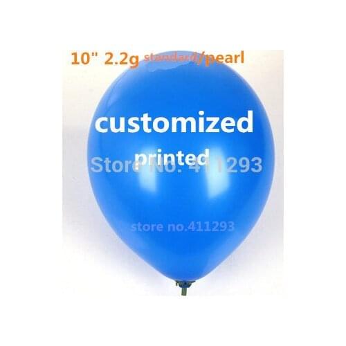 10inch 2.2g Customized balloons with text printing Helium Ballons gold silver metallic matte party balloons 1000pcs/lot
