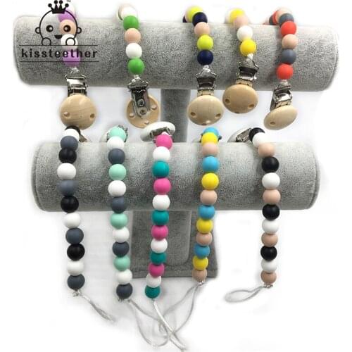 10pcs DIY Baby Teether Toys Pacifier Clip For Boys& Girls Silicone Teether Is Made Of Food Grade Silicone-Chewable Teether Beads