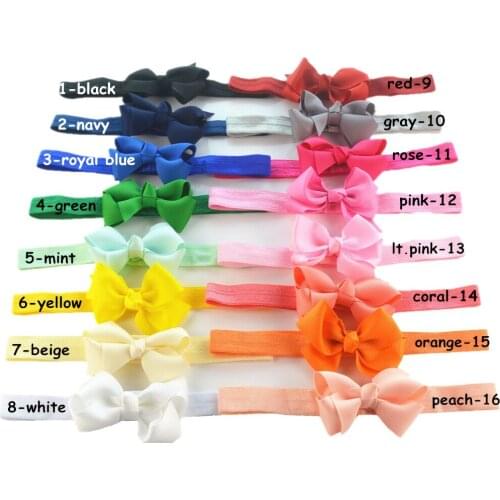 20 pcs/lot , 2.75" Grosgrain Ribbon Bow Headband - Girls Twisted Boutique Bow Headband