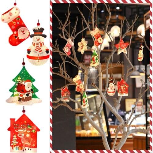 2021 Christmas Decorations Light 2022 New Year Home Decor Ornaments Navidad Decor String Lamp Santa Claus Lights Party Supplies