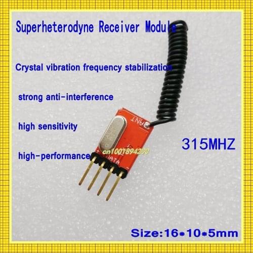 315MHZ RF Mini Receiver Module Micro RF Signal RX for technician DIY Superheterodyne Receiver High Sensitivity Strong Anti-inte