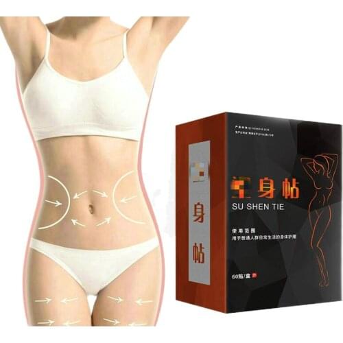 Free shipping slimming health care stickers belly, legs, waist, men and women plastic / body belly stickers 1 box of 60 stickers