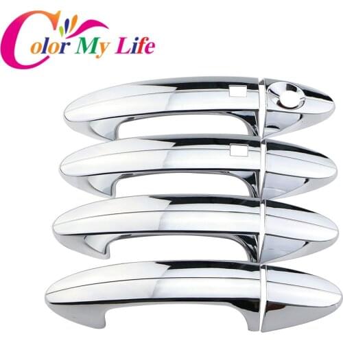 Color My Life Car Chrome Door Handle Cover Doors Handle Sticker for Ford Fiesta Sedan Hatchback 2009 - 2017 Parts Accessories