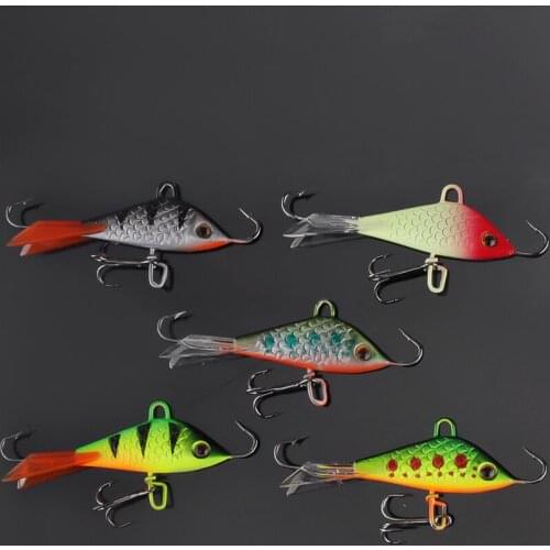 DNDYUJU 1PCS Winter Ice Jig 5cm 7.5g Fishing Lure Fake Lure Artificial Bait Balancer For Fishing Carp Pike Perch Fishing Tackle