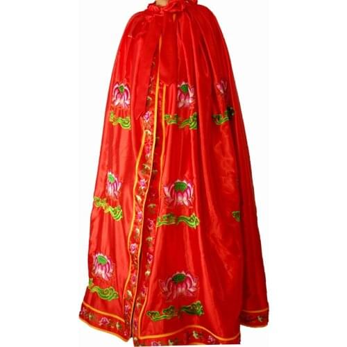 Custom 1.5 Meters Brand Quality Red Satin Buddha Cloak Buddhas Big Flower Robe Buddhist Supplies Solemn Temple Decoration