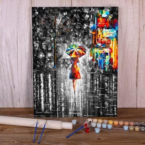 Rain Princess Painting By Numbers Set Oil Paints 40*50 Boards By Numbers Decorative Paintings For Children Handiwork