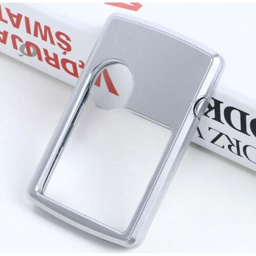 Card Magnifier 3X 6X Credit Ultra-Thin Rectangular LED Light Card-Type Portable Resin Optical Lens Mother-In-Law Business