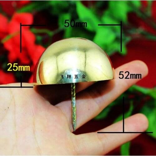 Chinese Nails Ancient copper nails Antique Decorative Doornail Sofa nail brass Big bubble nails 50MM*52MM