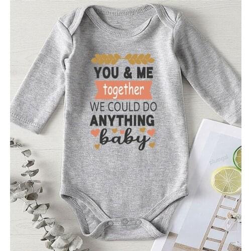 Toddler Boy Girl Romper Kids OutfitsNew Born Baby Onesie Clothing for Babies One-Pieces Jumpsuit You & Me Printing