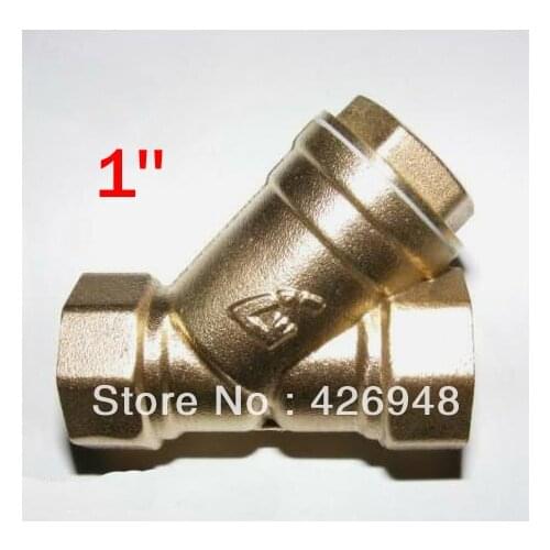 1'' DN25 size Brass Y strainer valve,Y filter valve,air conditioning AC pipe filter,water pump pipe,central heating filter valve