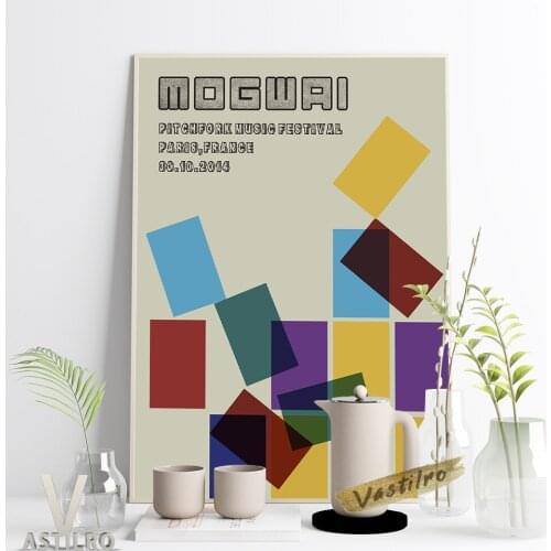Mogwai Pitchfork Music Festival Rock Band Poster Retro Bar Pub Club Wall Art Print Home Decor Color Geometry Image Wall Picture