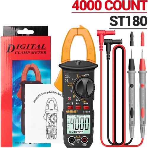 ANENG ST180 Multimeter Clamp Universal Meter Tester Digital Clamp Meter 4000 Counts Voltmeter Ammeter AC DC Voltage NCV Tester