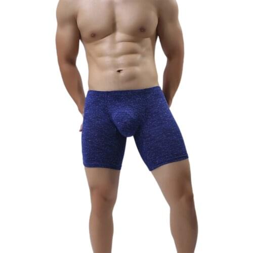 Men’s Knee Length Underwear Fashion Loose U-convex Anti-wear Flat Angle Casual Sports Underwear
