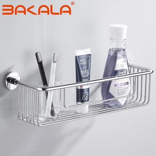 44cm chrome copper single tier bathroom shelves rack Kitchen brass Triangle basket wall mounted storage shelf Rectangular basket