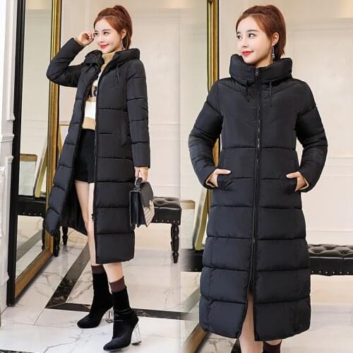 SWREDMI Winter Coat Women Long Thickening Parkas Ladies Down Cotton Padded Jacket Warm Outwear Solid Clothing Plus Size 3XL