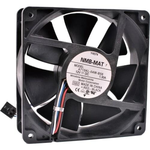 COOLING REVOLUTION 4715KL-04W-B56 12038 120x120x38mm DC 12V 1.30A 4-wire 5pin 390 workstation server cooling fan