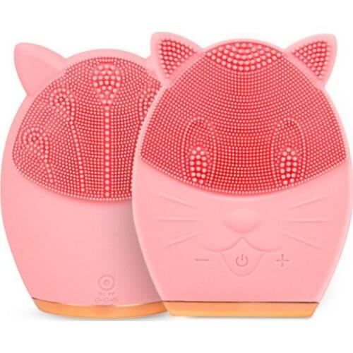 Silicone Electric Facial Cleansing Brush Sonic Face Cleanser Skin Mini Washing Massager Rechargeable